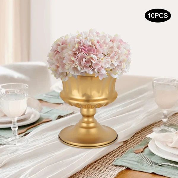 Gold Vases Floral Holders