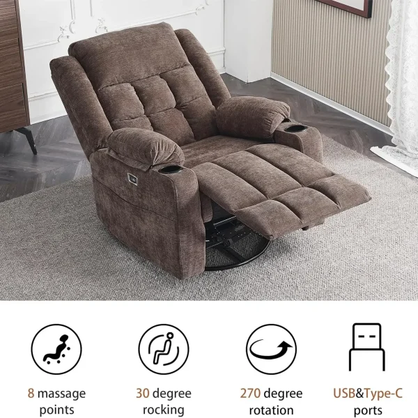 Power Swivel Rocker Recliner Chair